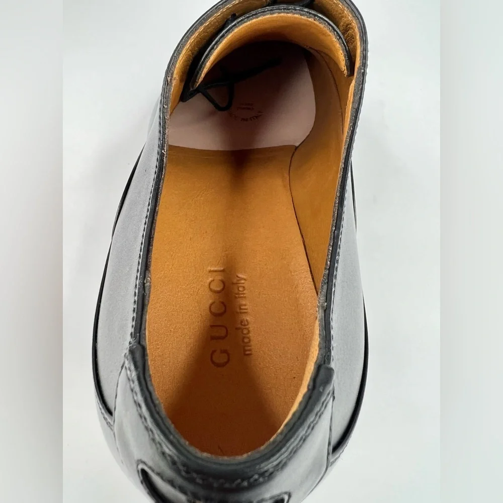 Gucci Adel Oxford Leather GG Logo Lace-up Loafers UK 12.5 - US 13 - EU 46.5 - Picture 9 of 11